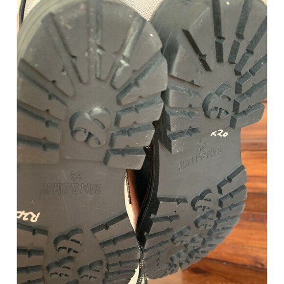 Sam & Libby Combat Boots Stella Dark Khaki Zip Up Embroidered Women's Size 8.5 - Picture 5 of 8